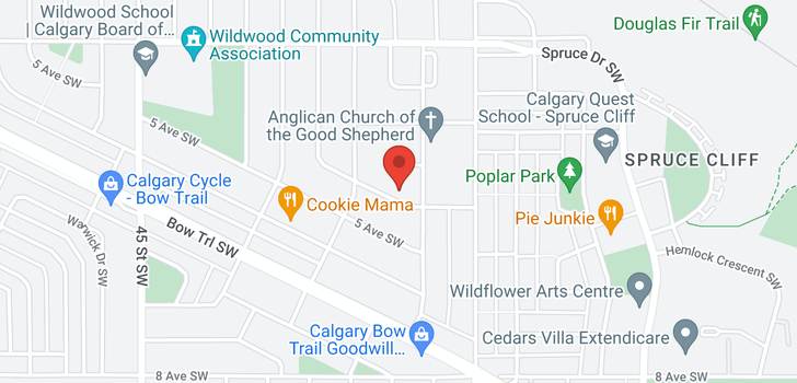 map of 4012 4 Avenue SW